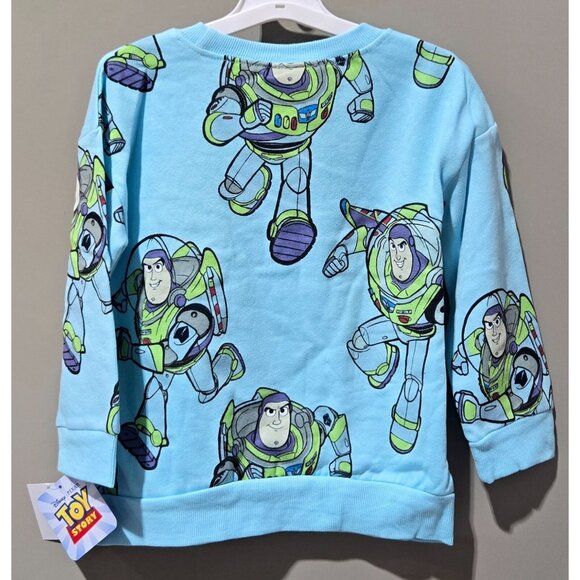 Disney Pixar Toy Story Size 2T Light Blue Buzz Lightyear Fleece Sweatshirt - Picture 2 of 5